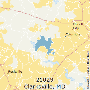 Clarksville,Maryland County Map
