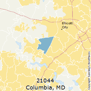 Columbia,Maryland County Map