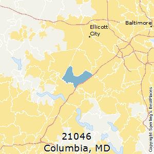 Columbia,Maryland County Map