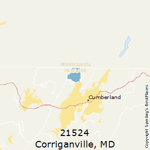 Corriganville,Maryland County Map