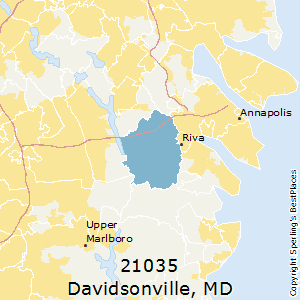 Davidsonville,Maryland County Map