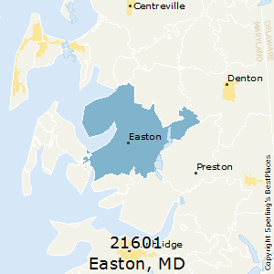 Easton,Maryland County Map