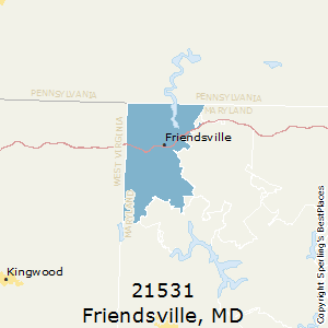 Friendsville,Maryland County Map