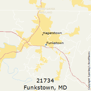 Funkstown,Maryland County Map