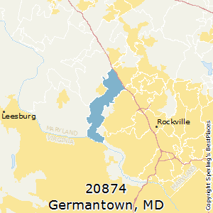 Germantown,Maryland(20874) Zip Code Map