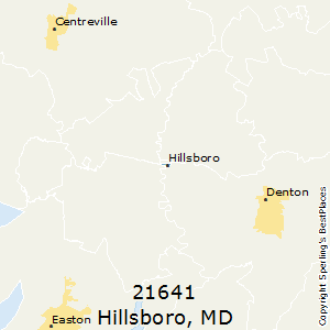 Hillsboro,Maryland County Map