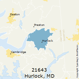 Hurlock,Maryland County Map