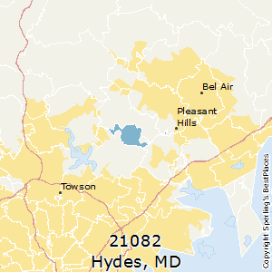 Hydes,Maryland County Map