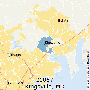 Kingsville,Maryland County Map