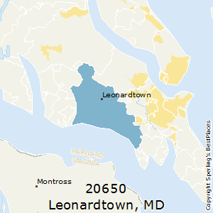 Leonardtown,Maryland County Map