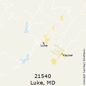 Luke,Maryland County Map