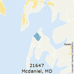 McDaniel,Maryland County Map
