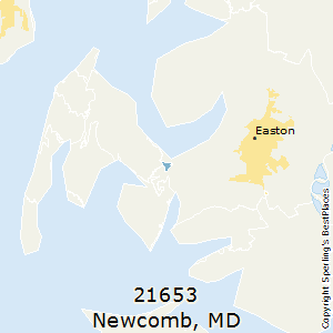 Newcomb,Maryland County Map