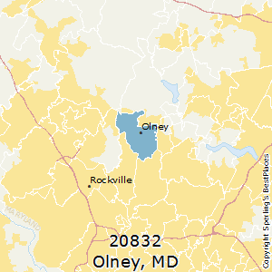 Olney,Maryland County Map