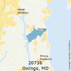 Owings,Maryland County Map