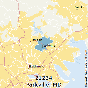 Parkville,Maryland County Map