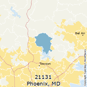 Phoenix,Maryland County Map