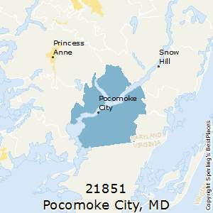 Pocomoke_City,Maryland County Map