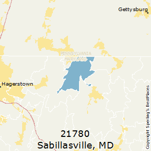 Sabillasville,Maryland County Map