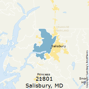 Salisbury,Maryland County Map