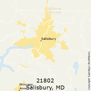 Salisbury,Maryland County Map