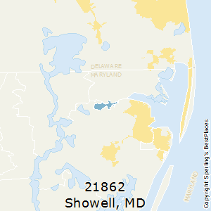 Showell,Maryland County Map