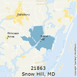Snow_Hill,Maryland County Map