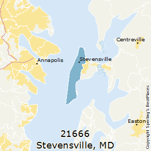 Stevensville,Maryland County Map