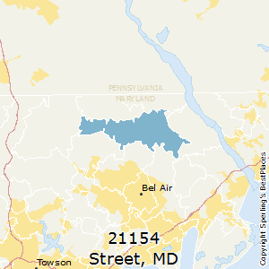 Street,Maryland County Map