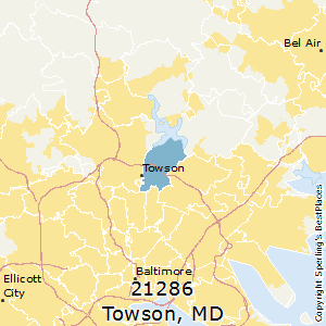 Towson,Maryland County Map