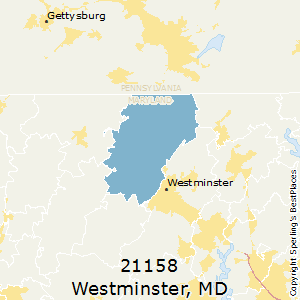 Westminster,Maryland County Map