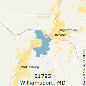 Williamsport,Maryland County Map