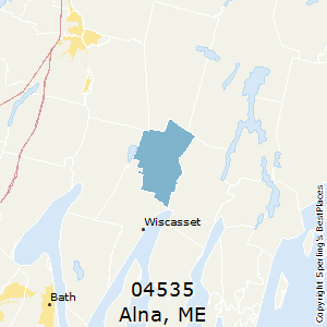 Alna,Maine County Map