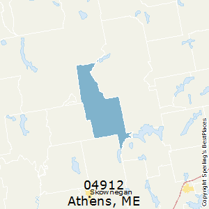 Athens,Maine County Map