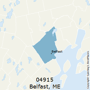 Belfast,Maine County Map