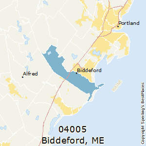 Biddeford,Maine County Map