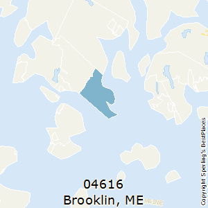 Brooklin,Maine County Map