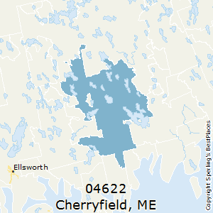 Cherryfield,Maine County Map