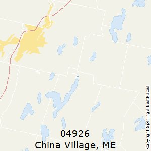 China_Village,Maine County Map