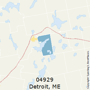 Detroit,Maine County Map