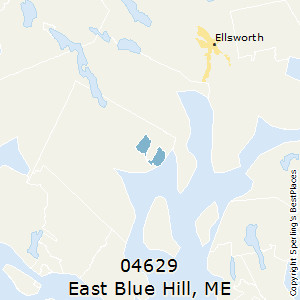 East_Blue_Hill,Maine County Map