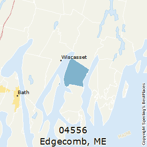 Edgecomb,Maine(04556) Zip Code Map