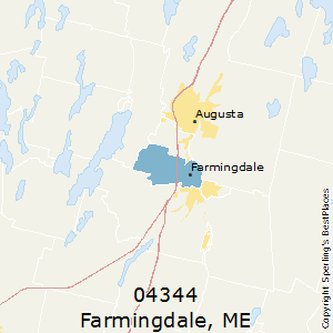 Farmingdale,Maine County Map