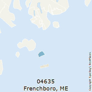 Frenchboro,Maine County Map