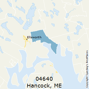 Hancock,Maine County Map