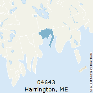 Harrington,Maine(04643) Zip Code Map