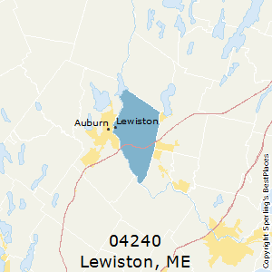 Lewiston,Maine County Map