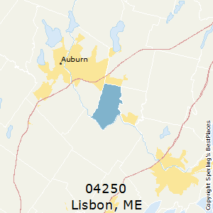 Lisbon,Maine County Map
