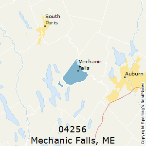 Mechanic_Falls,Maine County Map
