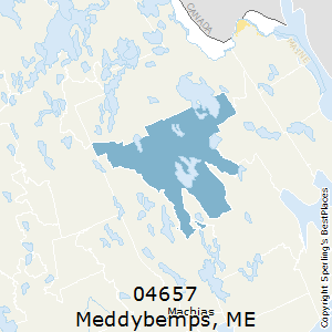 Meddybemps,Maine County Map